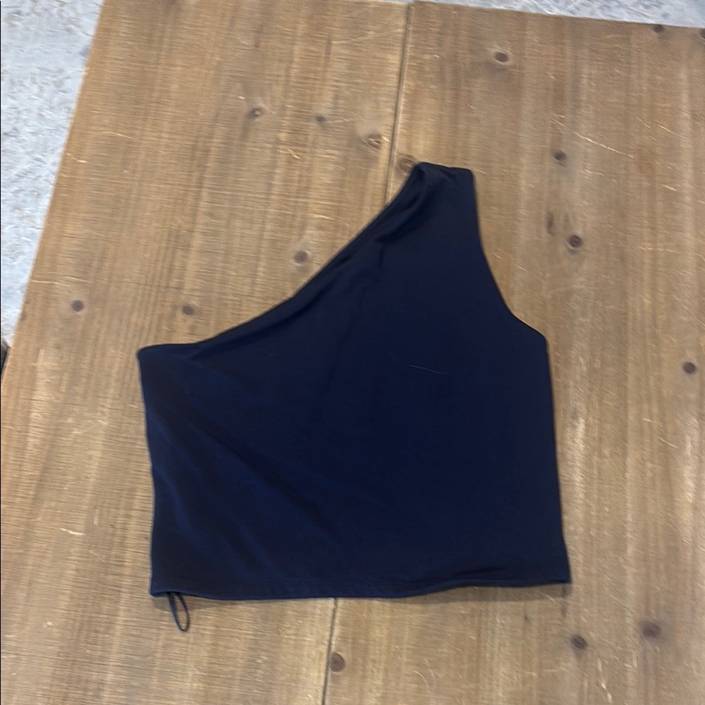 Express Navy One-Shoulder Women's Top